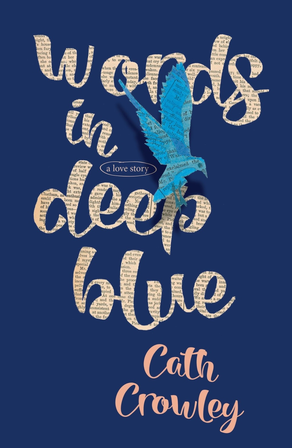 Words in Deep Blue by Cath Crowley book cover